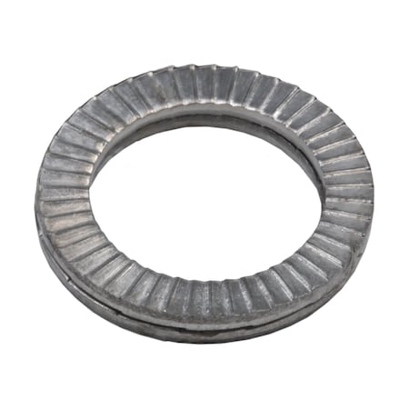 Wedge Lock Washer, Fits Bolt Size 1/4 In 316 Stainless Steel, Plain Finish